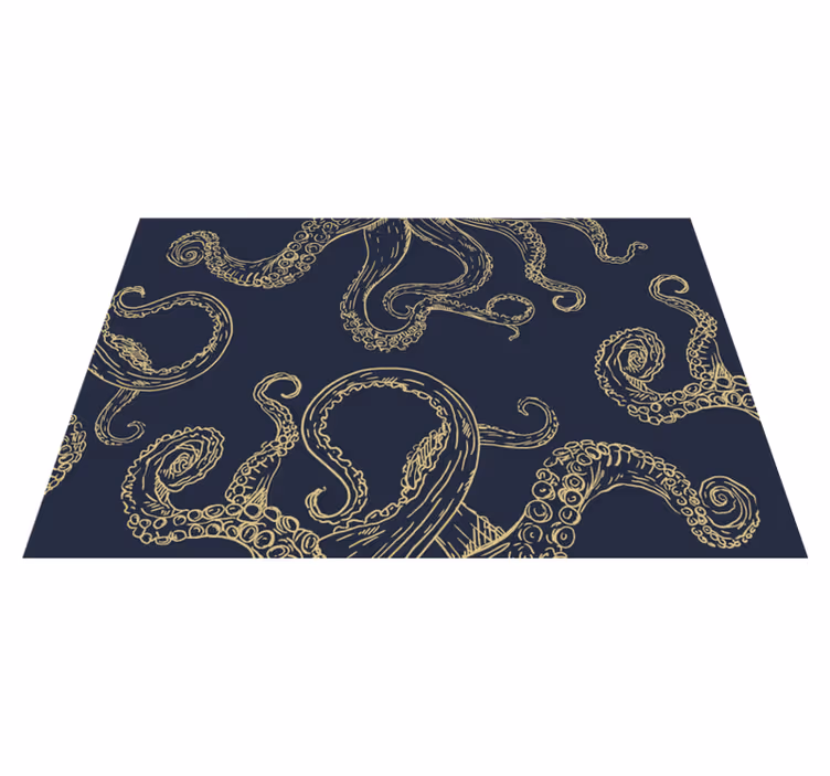 Dywan winylowy zwierzęta elegancja ośmiornicy - TenStickers