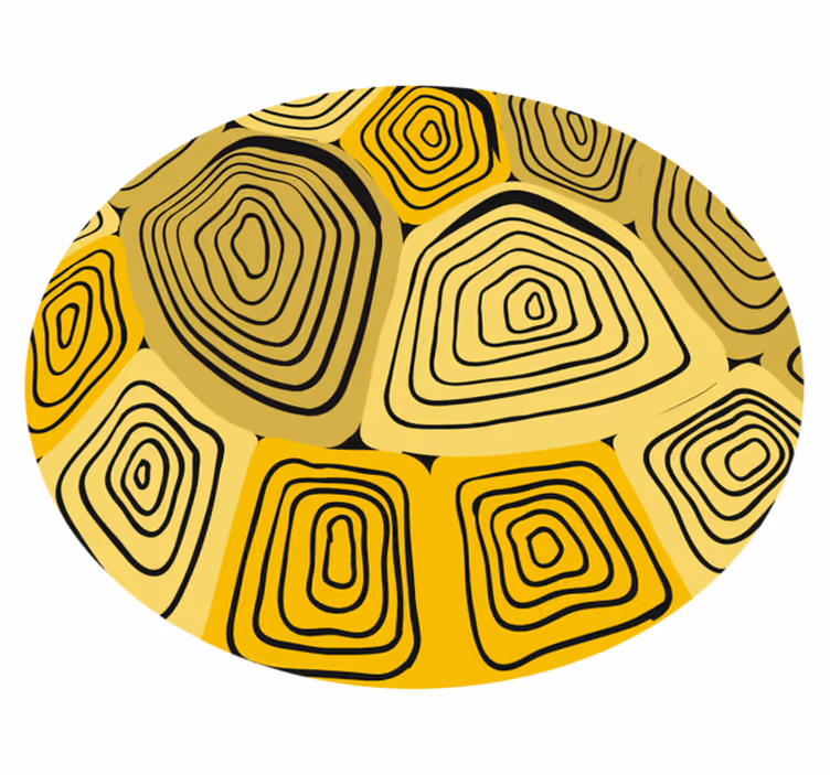 Dywan winylowy wzór geometryczny koncentryczna abstrakcja - TenStickers