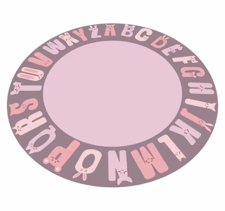 Okrągły dywanik z alfabetu winylowego - TenStickers