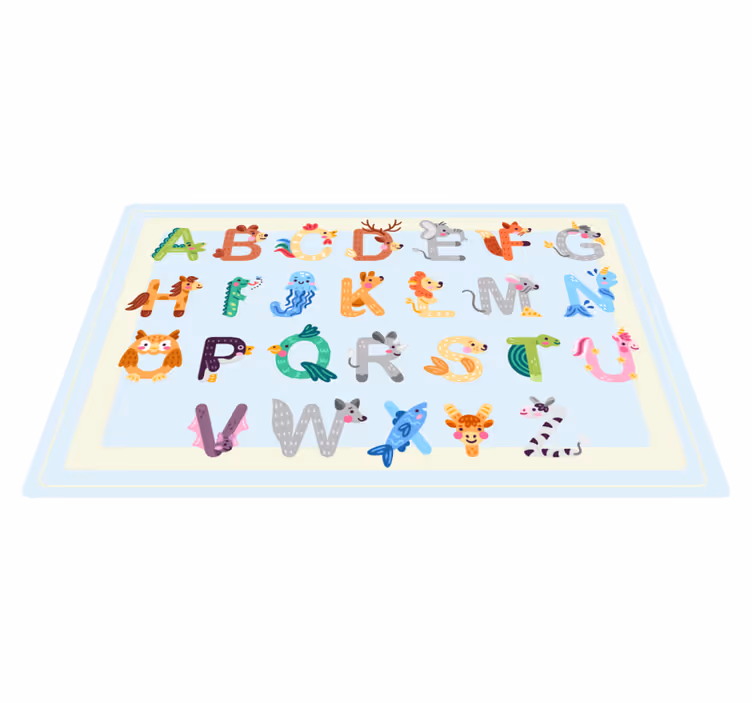 Dywan winylowy alfabet alfabetyczne stworzenia - TenStickers