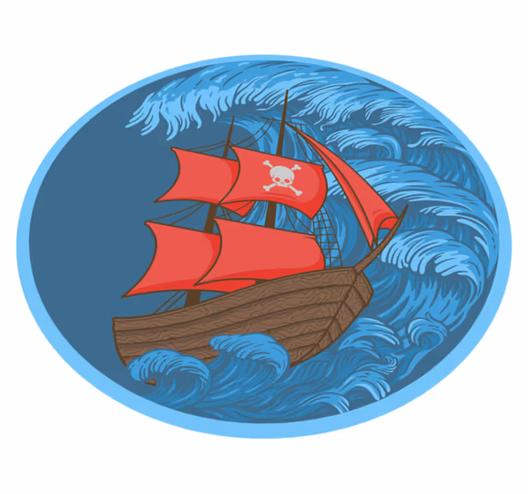 Dywan winylowy z grą czas na piracką zabawę - TenStickers