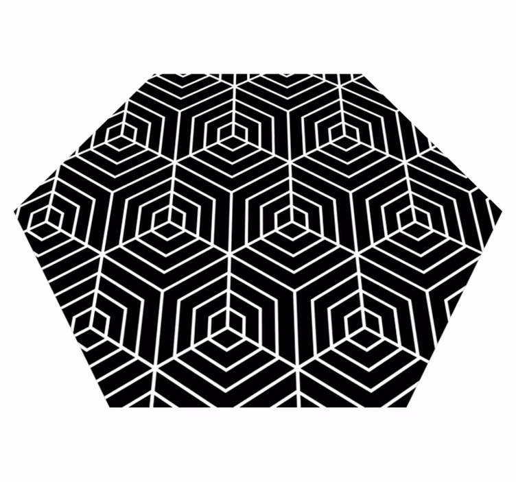 Dywan winylowy wzór geometryczny sześciokątny labirynt - TenStickers