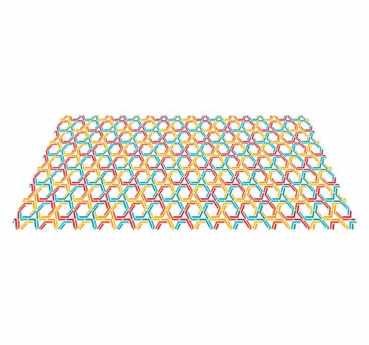 Dywan winylowy wzór geometryczny wzór blokujący - TenStickers