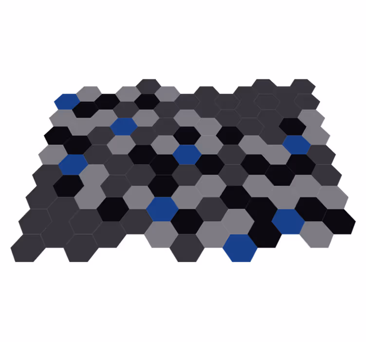 Dywan winylowy wzór geometryczny sześciokątne odcienie - TenStickers