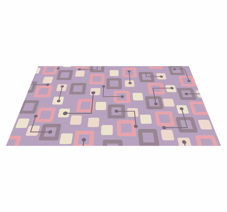 Dywan winylowy wzór geometryczny obwody geometryczne - TenStickers