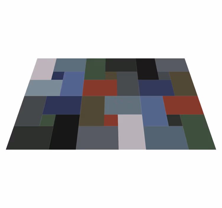 Dywan winylowy wzór geometryczny bloki geometryczne - TenStickers