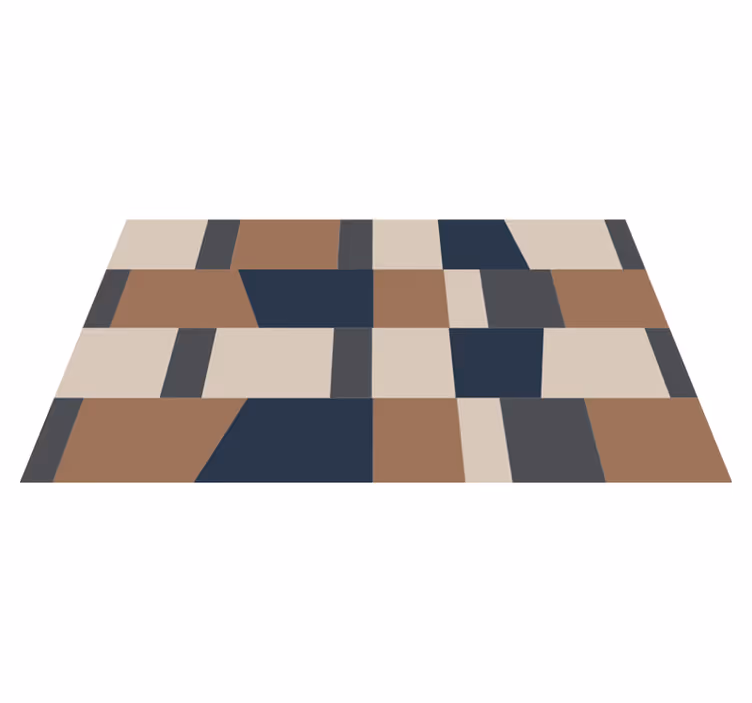Dywan winylowy do jadalni  geometryczny wzór w paski - TenStickers