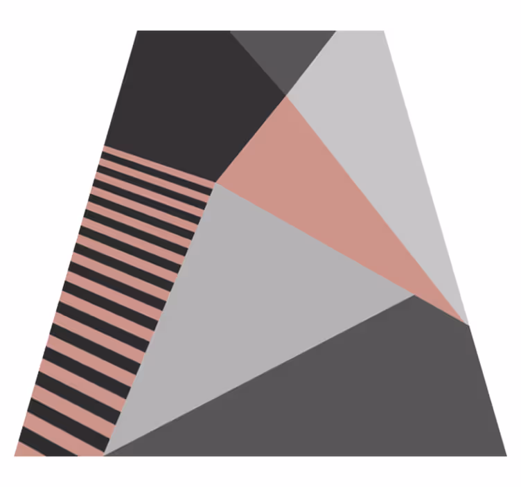 Nowoczesny dywan winylowy trójkątny motyw geometryczny - TenStickers