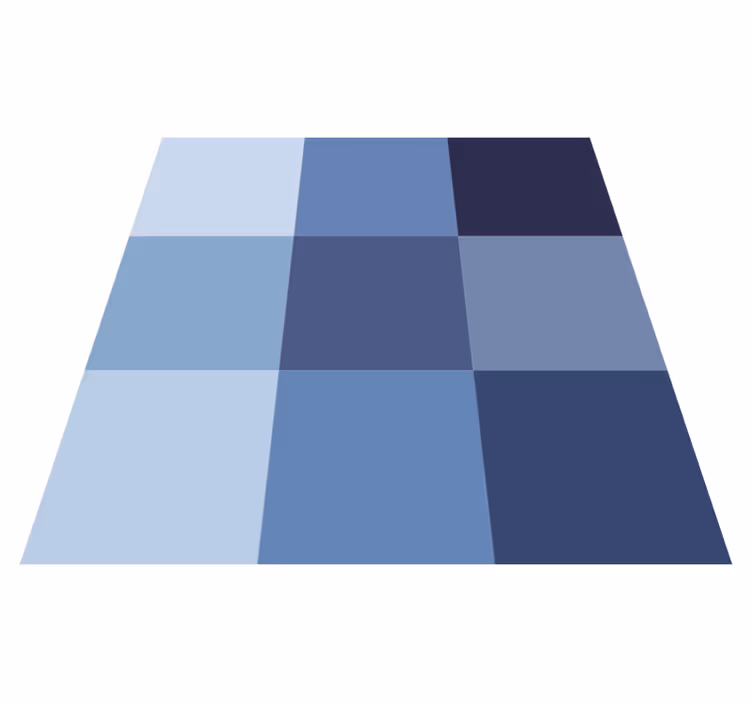 Dywan winylowy wzór geometryczny wzór w niebieską kratkę - TenStickers