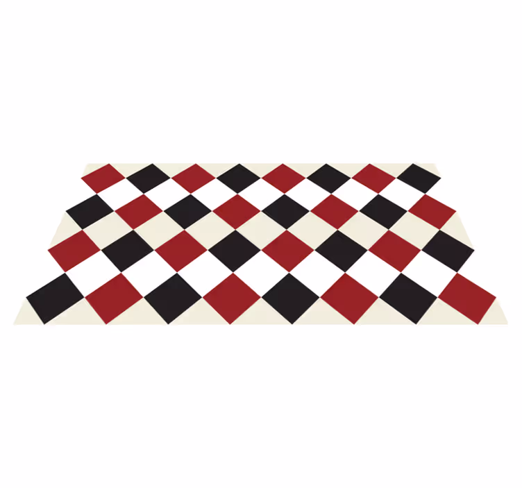 Dywan winylowy do kuchni tradycyjna szachownica - TenStickers