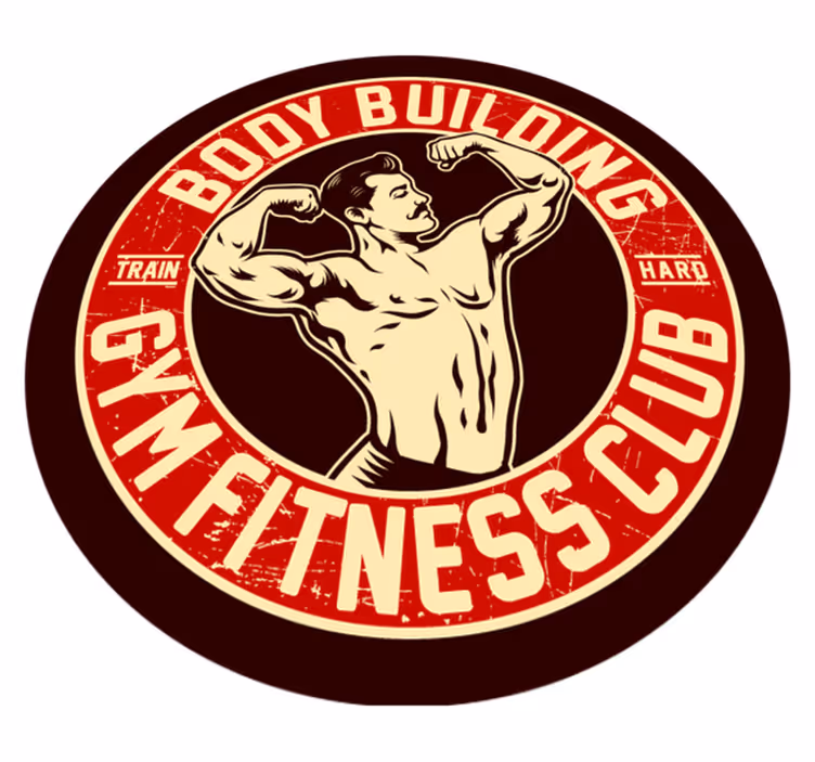 Dywan winylowy dla nastolatków godło klubu fitness - TenStickers
