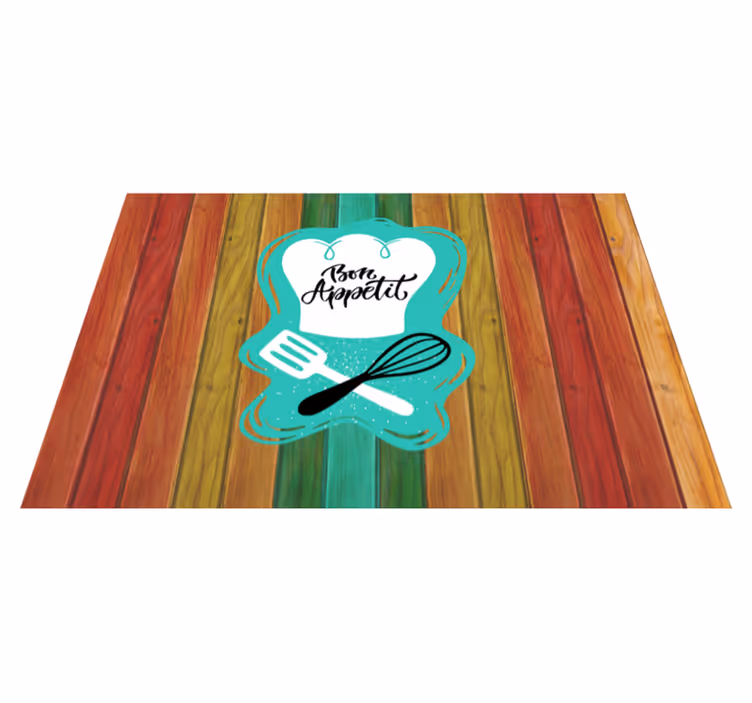 Dywan winylowy napisy emblemat smacznego - TenStickers