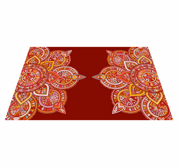 Dywan winylowy z mandalą żywe motywy geometryczne - TenStickers