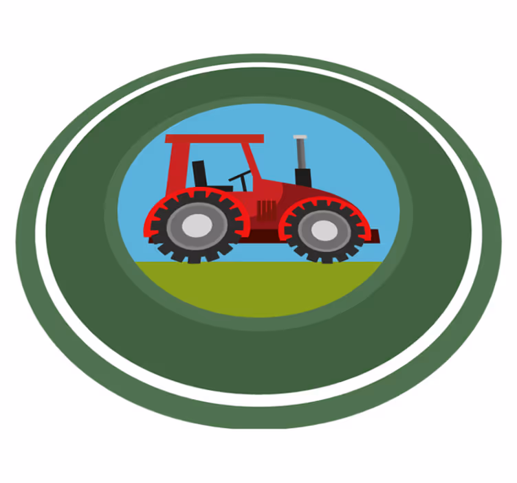 Dywan winylowy dla dziecka plac zabaw dla traktorów - TenStickers