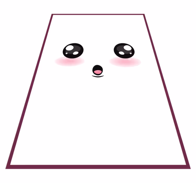 Dywan winylowy dla dziecka słodka kawaii twarz - TenStickers