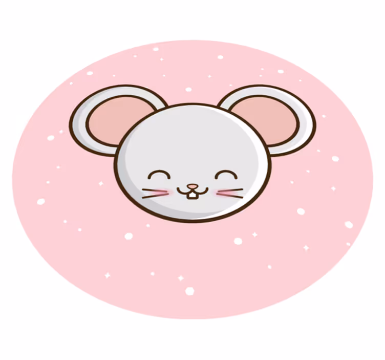 Dywan winylowy dla dziecka urocza ilustracja myszy - TenStickers