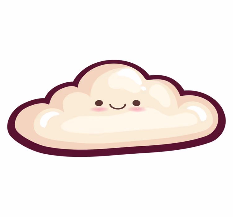 Dywan winylowy dla dziecka uśmiechnięta chmura - TenStickers