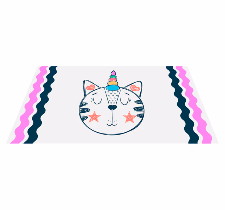 Dywan winylowy dla dzieci cute magic cat - TenStickers