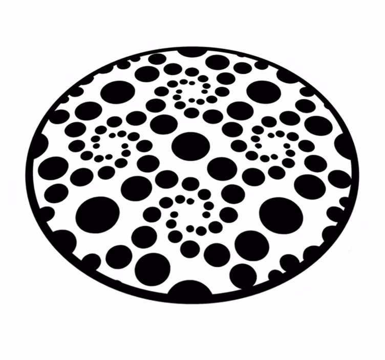 Dywan winylowy wzór geometryczny okrągły wzór w kropki - TenStickers