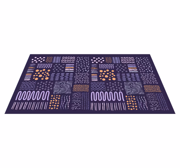 Rysowane doodle kropki geometryczne dywany - TenStickers
