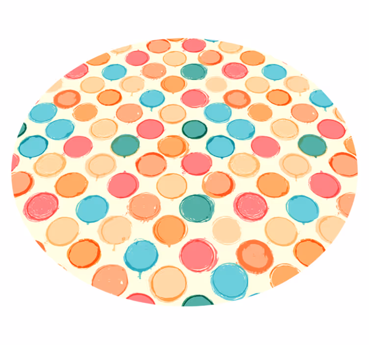 Dywan winylowy wzór geometryczny układ kołowy - TenStickers