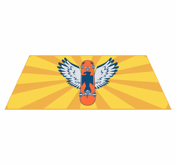 Dywan winylowy dla nastolatków deskorolka pomarańczowy - TenStickers