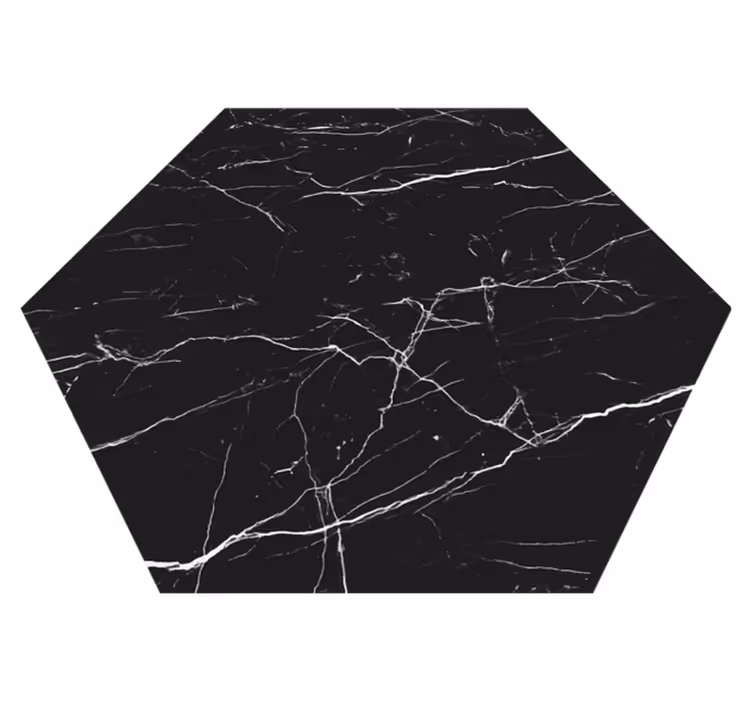 Dywan winylowy z czarnego marmuru - TenStickers