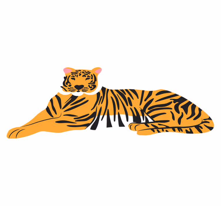 Dywan winylowy zwierzęta dzieło sztuki tygrysa - TenStickers