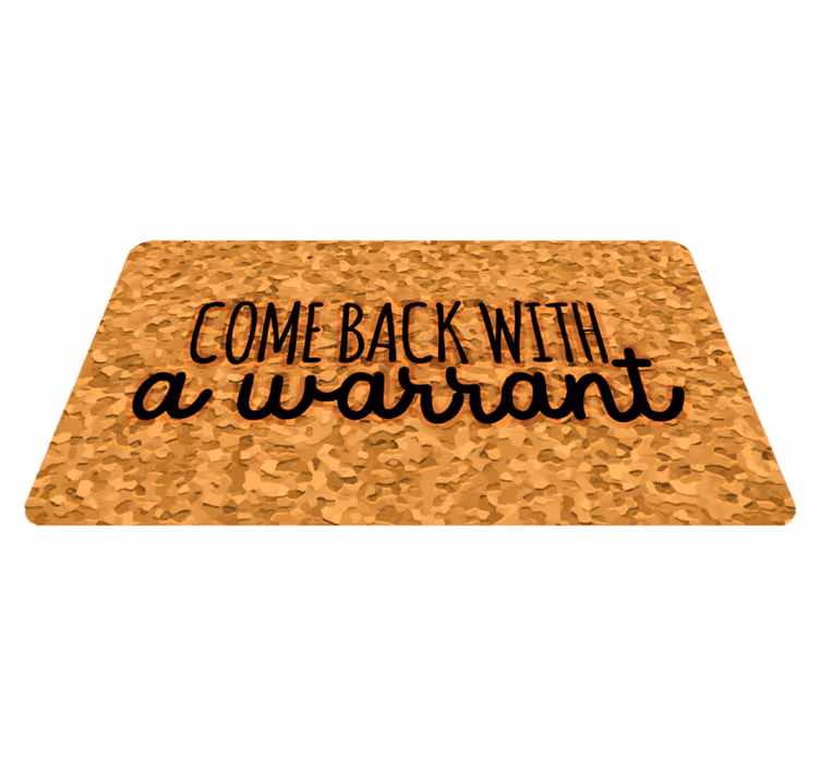 Dywan winylowy napisy nakaz powrotu - TenStickers