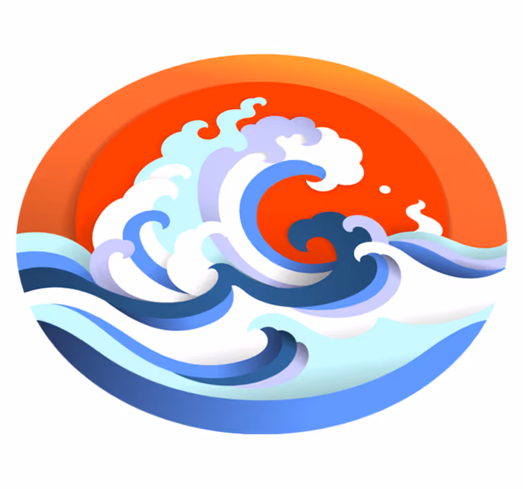Dywan winylowy natura koło fal oceanicznych - TenStickers