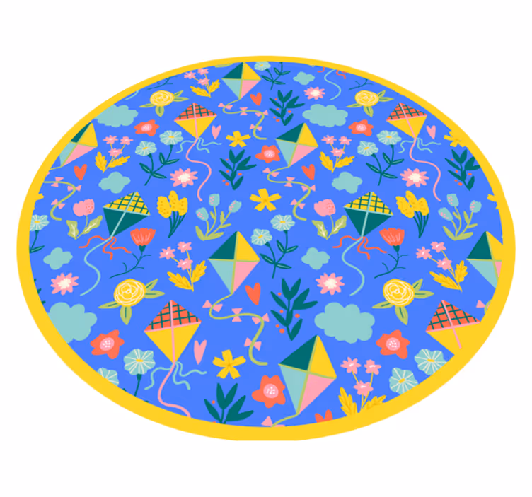 Dywan winylowy w kwiaty i rośliny motyw kwiatowy latawca - TenStickers
