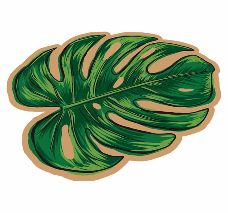 Dywan kwiatowy wzór monstera - TenStickers