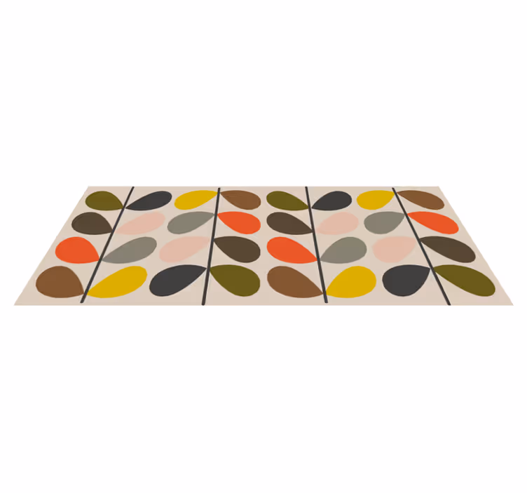 Dywan winylowy wzór geometryczny kolorowe wzory kul - TenStickers