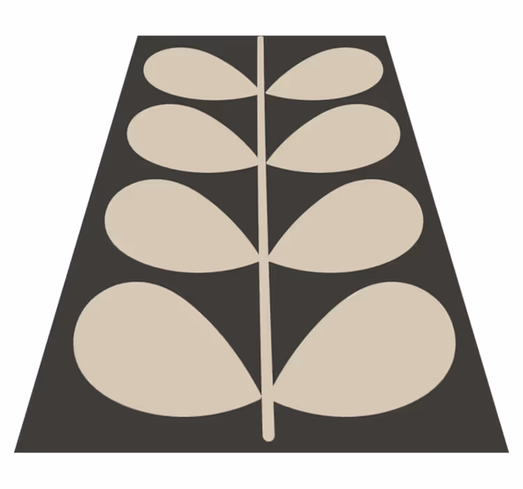 Minimalistyczny dywan winylowy inspirowane roślinami - TenStickers