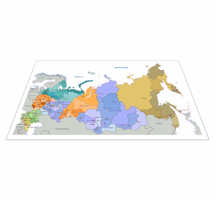 Map card zsrr - lub dywanik mapy świata - TenStickers