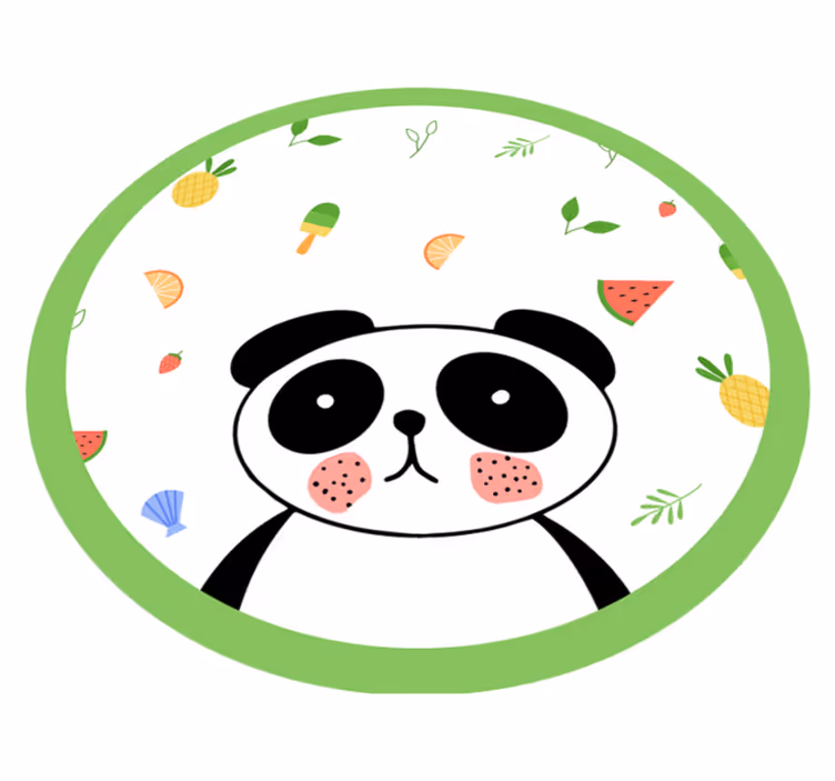 Dywan winylowy dla dziecka urocze kółko pandy - TenStickers