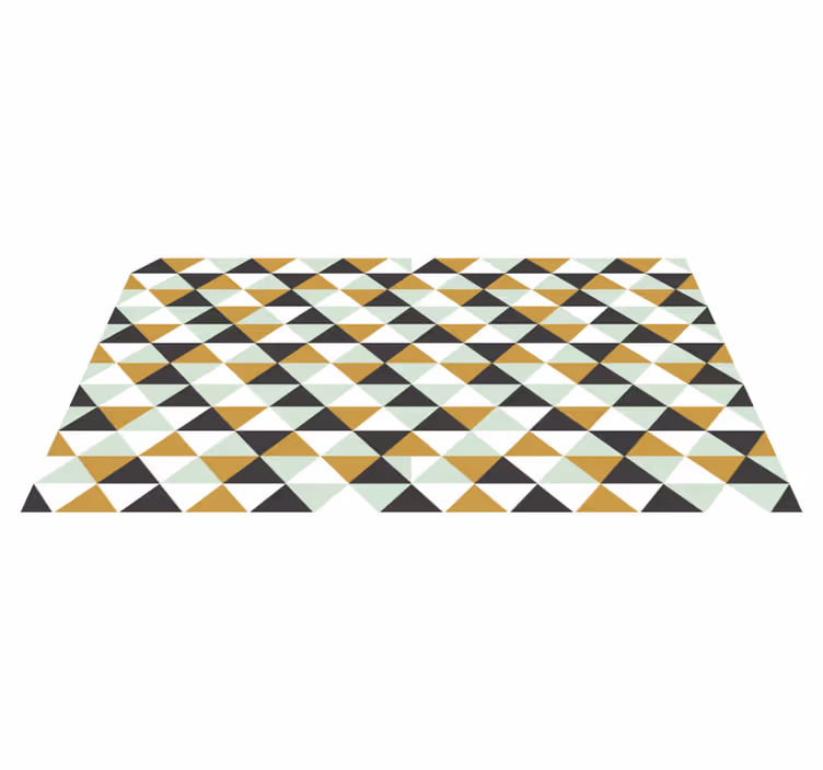Dywan winylowy wzór geometryczny trójkątny układ mozaikowy - TenStickers