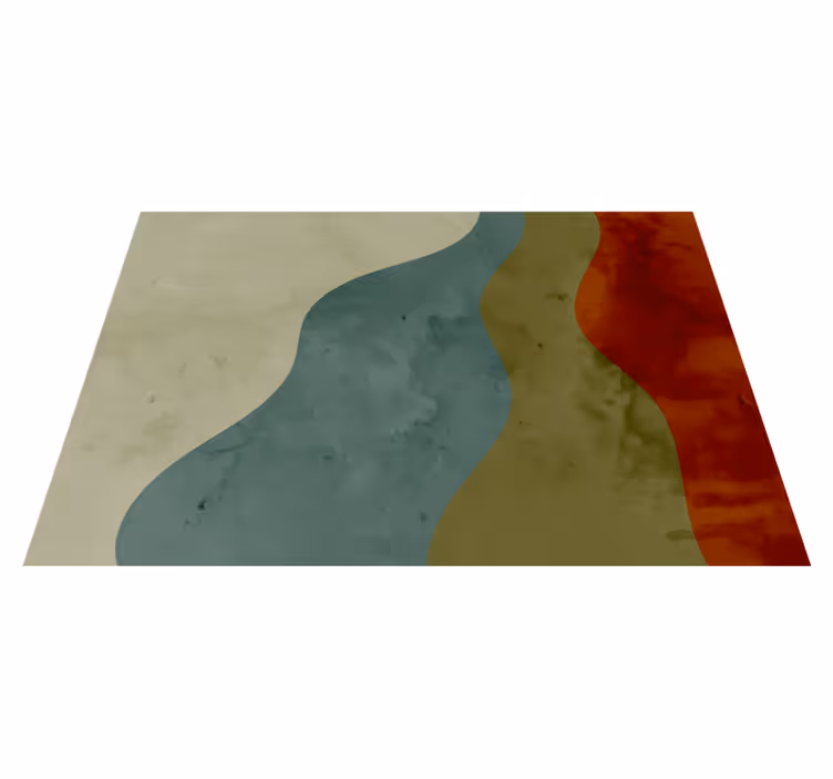 Dywan winylowy do salonu abstrakcyjne wzory fal - TenStickers
