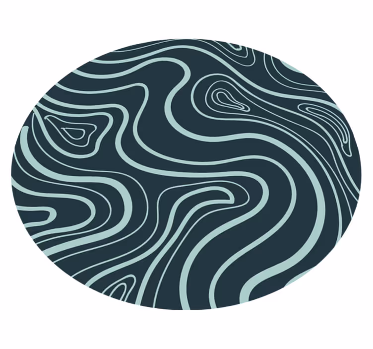 Dywan winylowy tekstura kontury topograficzne - TenStickers