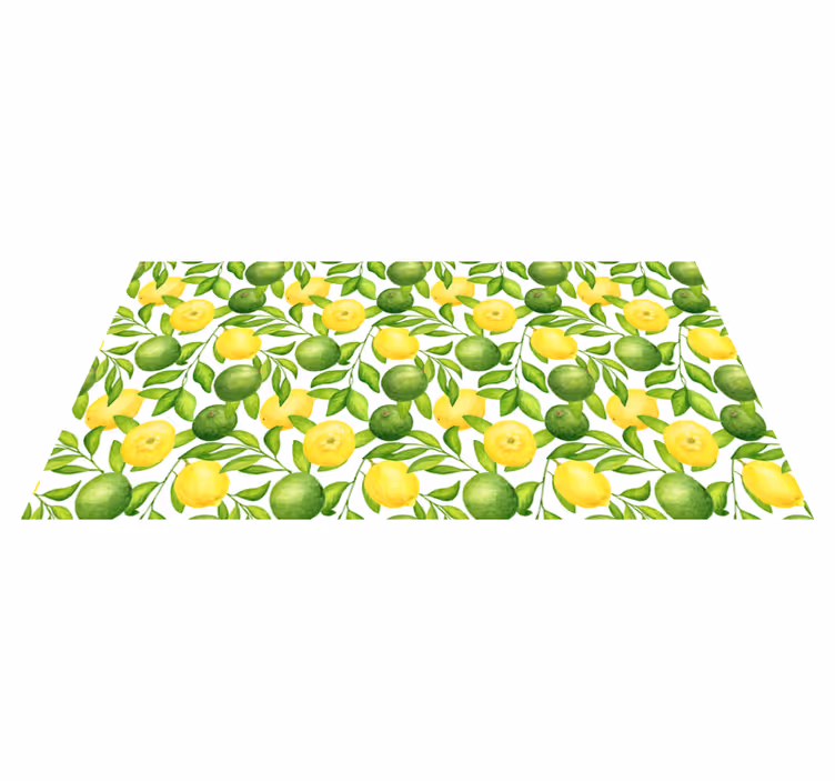 Dywan winylowy do kuchni w cytryny i limonki - TenStickers