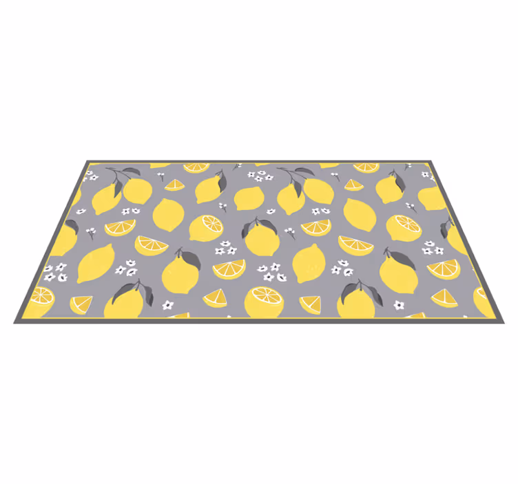 Dywan winylowy do kuchni koncepcja plasterka cytryny - TenStickers