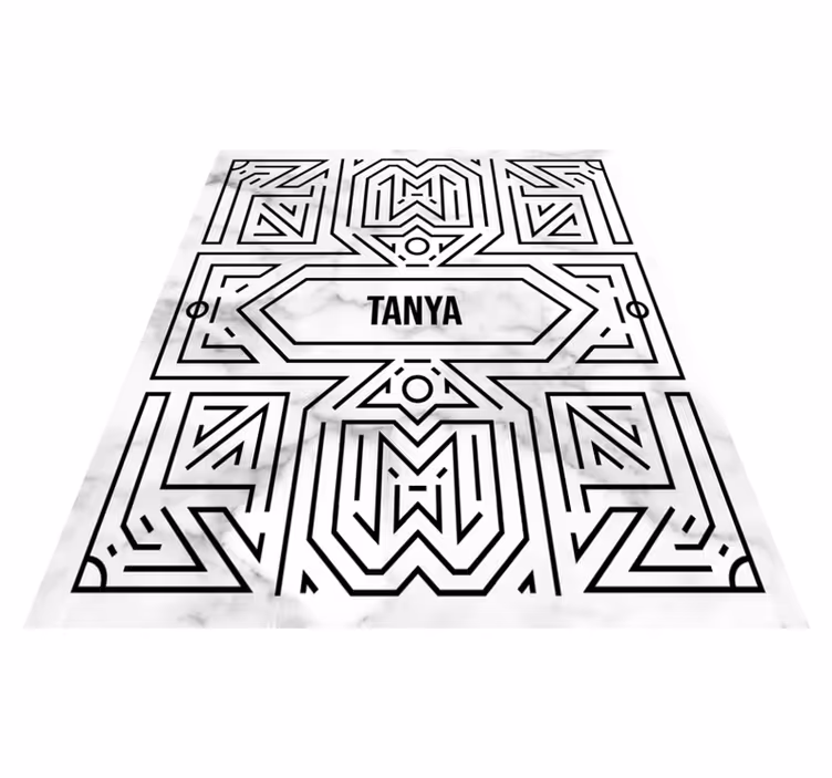 Dywan winylowy dla nastolatków labirynt art déco - TenStickers