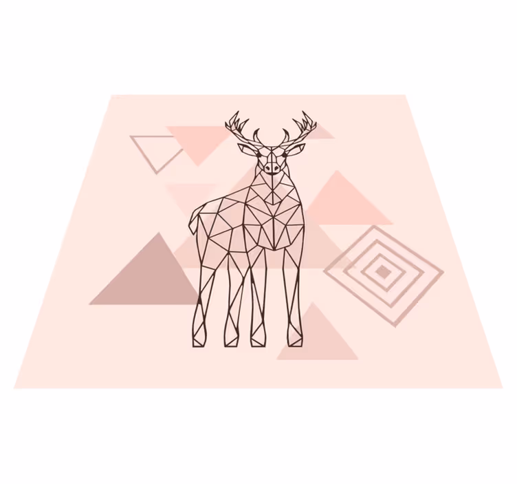 Dywan winylowy do salonu geometryczna sztuka jelenia - TenStickers