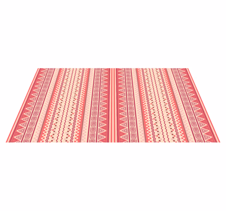 Dywan winylowy etniczny różowy kilim w paski - TenStickers