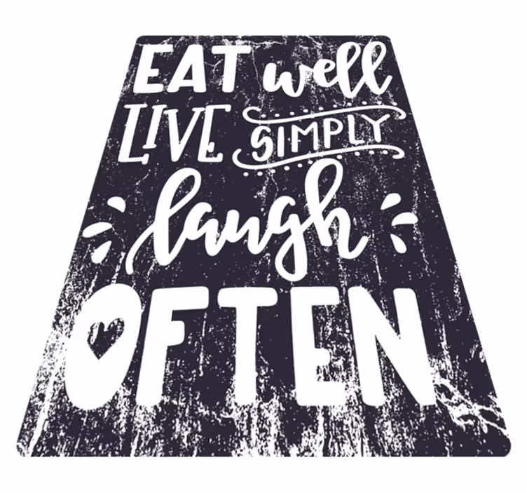 Dywan winylowy nowoczesny z tekstem Eat well - TenStickers