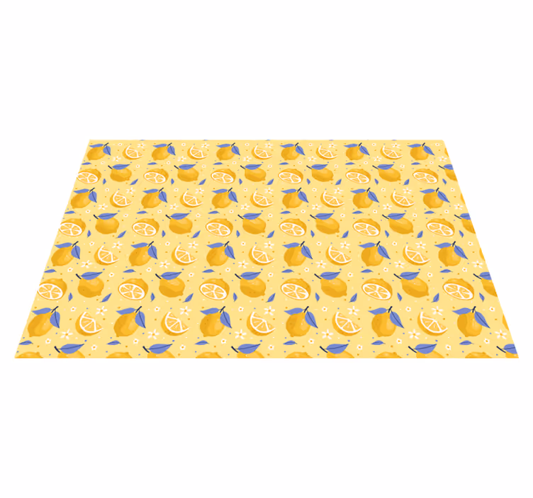 Dywan winylowy do kuchni rozkosz z cytrynowym wzorem - TenStickers
