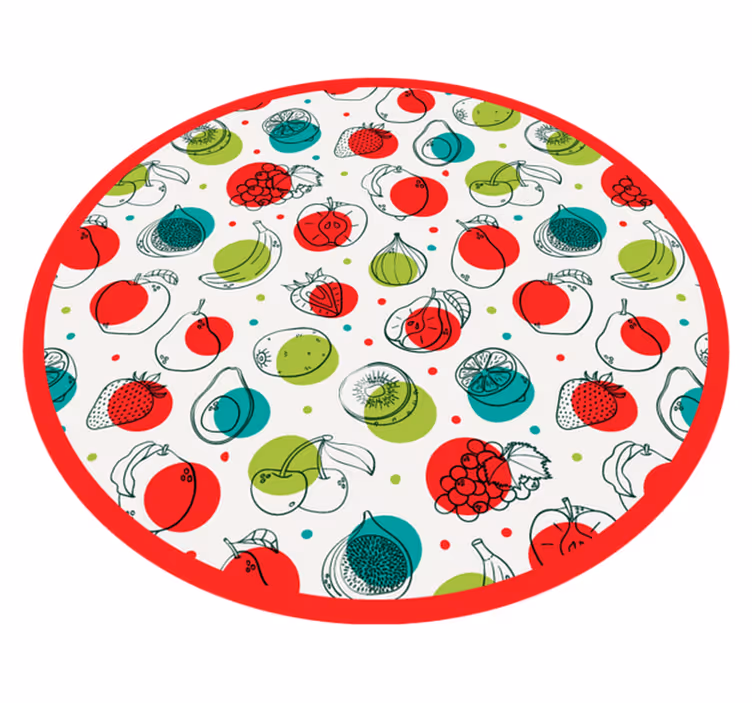 Dywan winylowy do kuchni prosty motyw owocowy - TenStickers