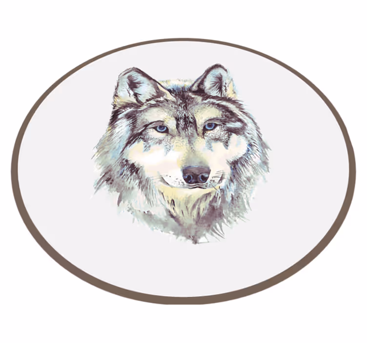 Dywan zwierzęcy akwarela wilk - TenStickers