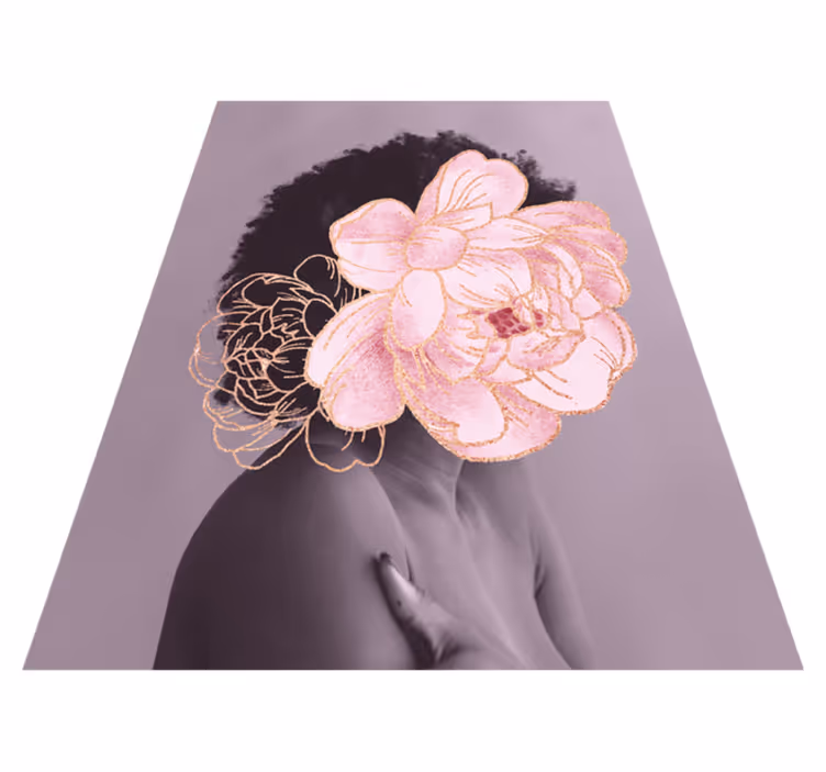 Dywan winylowy do salonu wdzięczna sylwetka botaniczna - TenStickers