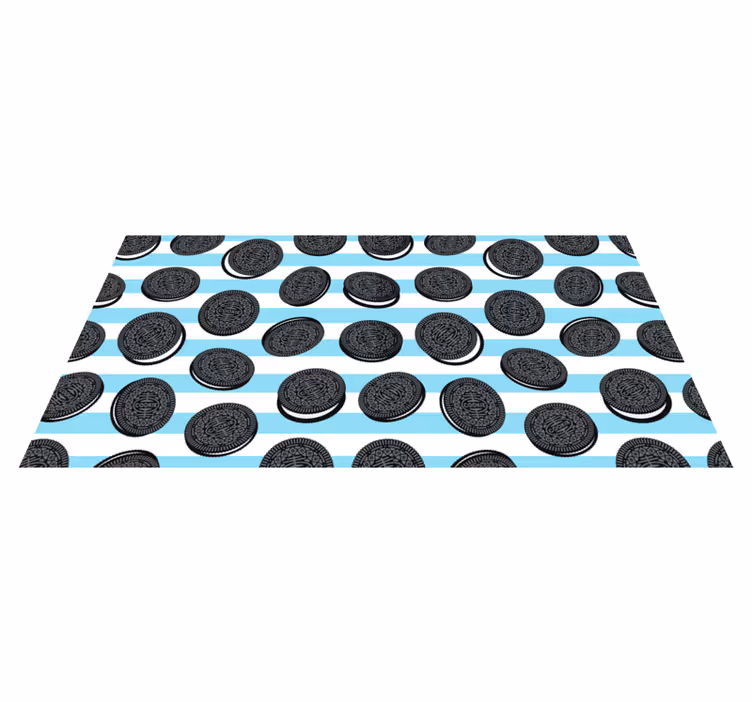 Dywan winylowy do kuchni wzór w paski oreo - TenStickers